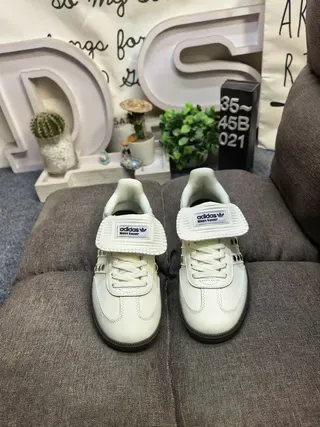 Adidas Samba Off-White Leather Lifestyle Sneakers 10