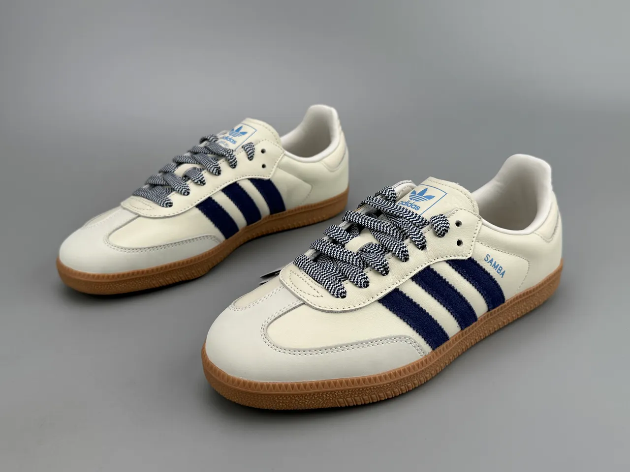Adidas Samba Off-White Navy Gum Lifestyle Sneakers 8