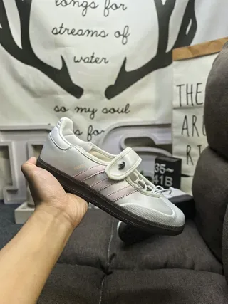 Adidas Samba OG Metálico Branco Rosa Tênis Lifestyle 5