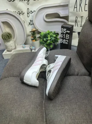 Adidas Samba OG Metálico Branco Rosa Tênis Lifestyle 6