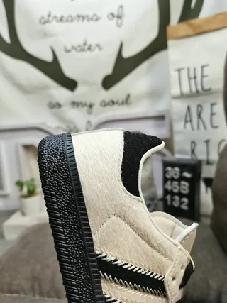 Adidas Samba OG Off-White and Black Lifestyle Sneakers 4