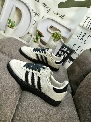 Adidas Samba OG Off-White and Black Lifestyle Sneakers 7