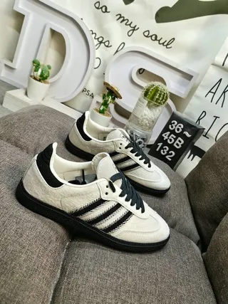 Adidas Samba OG Off-White and Black Lifestyle Sneakers 9