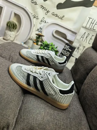 Adidas Samba OG Off-White and Black Lifestyle Sneakers 7