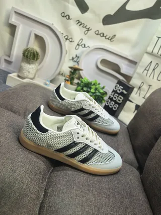 Adidas Samba OG Off-White Mesh Lifestyle Sneakers 9