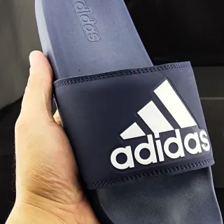 Adidas Slide Navy Blue White Logo Slippers