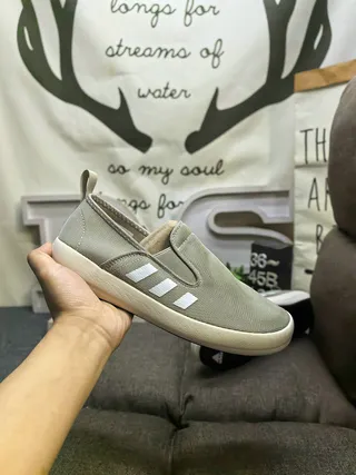 Adidas Slip-On Three-Stripe Black and White Lifestyle Sneakers 5