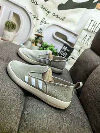 Adidas Slip-On Three-Stripe Black and White Lifestyle Sneakers 7