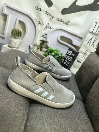 Adidas Slip-On Three-Stripe Black and White Lifestyle Sneakers 9
