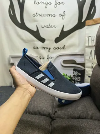 Adidas Slip-On Three-Stripe Black and White Lifestyle Sneakers 15