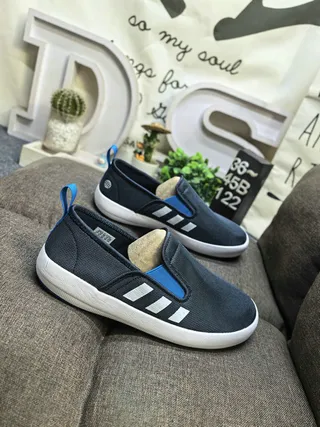 Adidas Slip-On Three-Stripe Black and White Lifestyle Sneakers 19