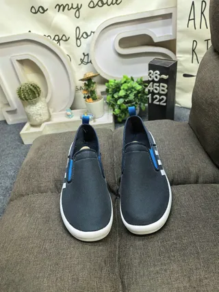 Adidas Slip-On Three-Stripe Black and White Lifestyle Sneakers 20