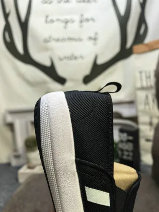 Adidas Slip-On Three-Stripe Black and White Lifestyle Sneakers 23