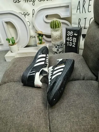Adidas Spezial Black and White Quilted Lifestyle Sneakers 6