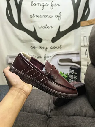 Adidas Spezial Burgundy Leather Loafers 5