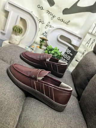 Adidas Spezial Burgundy Leather Loafers 7