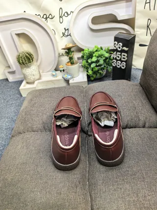 Adidas Spezial Burgundy Leather Loafers 8
