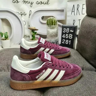 Adidas Spezial Burgundy Suede and Corduroy Lifestyle Sneakers