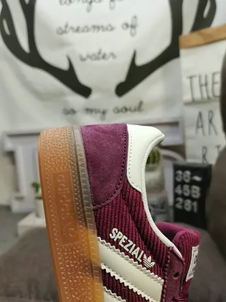 Adidas Spezial Burgundy Suede and Corduroy Lifestyle Sneakers 3