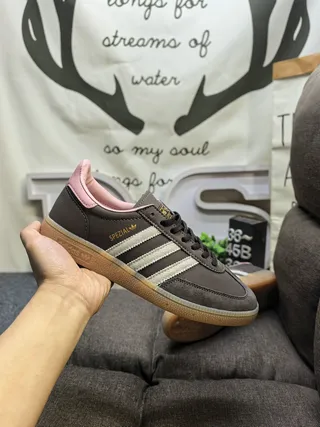 Adidas Spezial Dark Gray Pink Suede Lifestyle Sneakers 5