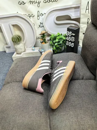 Adidas Spezial Dark Gray Pink Suede Lifestyle Sneakers 6