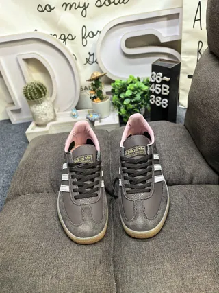 Adidas Spezial Dark Gray Pink Suede Lifestyle Sneakers 10