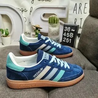 Adidas Spezial Navy Blue and Mint Suede Lifestyle Sneakers