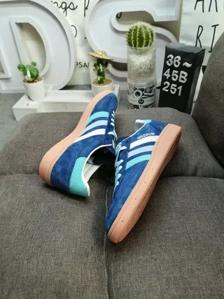 Adidas Spezial Chaussures Lifestyle en Daim Bleu Marine et Menthe 6