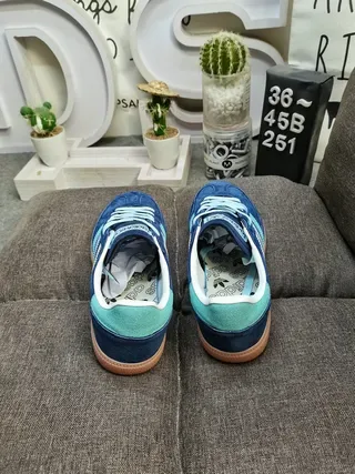 Adidas Spezial Chaussures Lifestyle en Daim Bleu Marine et Menthe 8