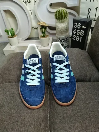 Adidas Spezial Chaussures Lifestyle en Daim Bleu Marine et Menthe 10