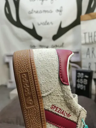 Adidas Spezial Off-White and Maroon Suede Lifestyle Sneakers 3