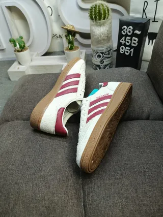 Adidas Spezial Off-White and Maroon Suede Lifestyle Sneakers 6