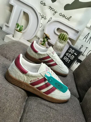 Adidas Spezial Off-White and Maroon Suede Lifestyle Sneakers 9