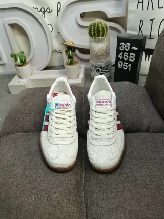Adidas Spezial Off-White and Maroon Suede Lifestyle Sneakers 10