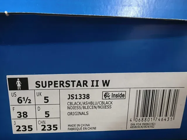 Adidas Superstar Black and Light Blue Lifestyle Sneakers 2