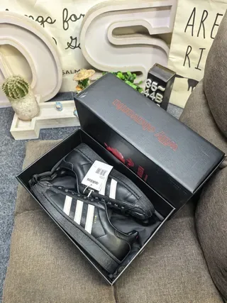 Adidas Superstar Black and Off-White Lifestyle Sneakers 3