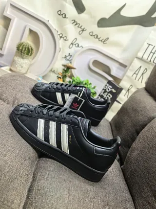 Adidas Superstar Black and Off-White Lifestyle Sneakers 7