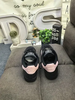 Adidas Superstar Black and Pink Lifestyle Sneakers 8