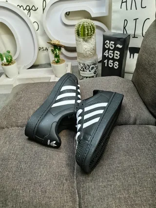 Adidas Superstar Black and White Lifestyle Sneakers 6