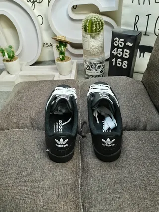 Adidas Superstar Black and White Lifestyle Sneakers 8