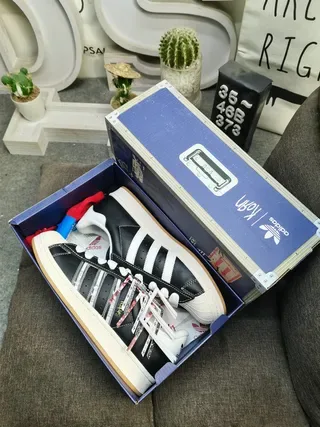 Adidas Superstar Black and White Lifestyle Sneakers 3