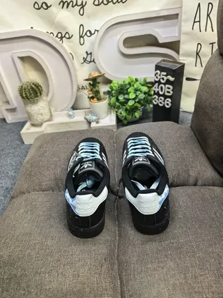 Adidas Superstar Black Blue Shell-Toe Speckled Upper Lifestyle Sneakers 8