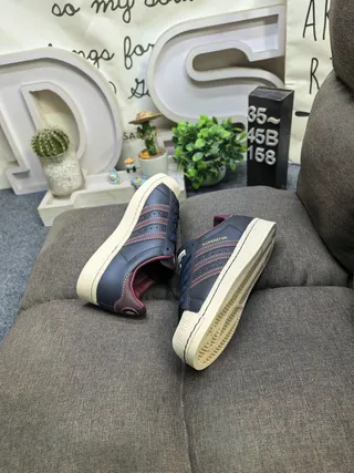 Adidas Superstar Black Burgundy Navy Lifestyle Sneakers 6