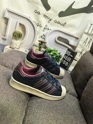 Adidas Superstar Black Burgundy Navy Lifestyle Sneakers 9