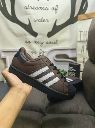Adidas Superstar 棕白生活休闲鞋 5