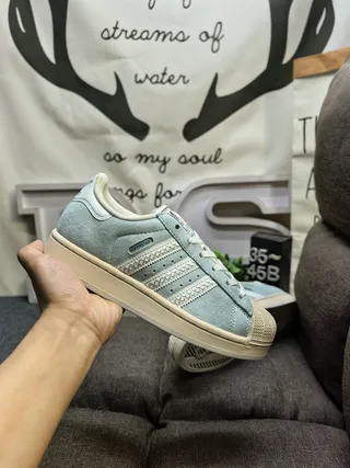 Adidas Superstar Dusty Blue Suede Lifestyle Sneakers 5