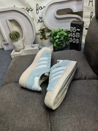 Adidas Superstar Dusty Blue Suede Lifestyle Sneakers 6