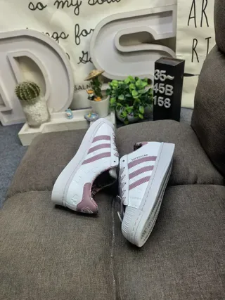 Adidas Superstar Gray and Purple Plaid-Lined Lifestyle Sneakers 16