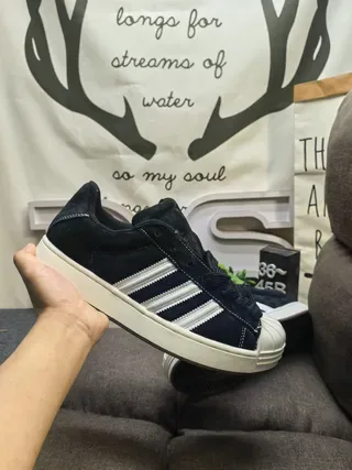 Adidas Superstar Gray Suede Shell-Toe Lifestyle Sneakers 15