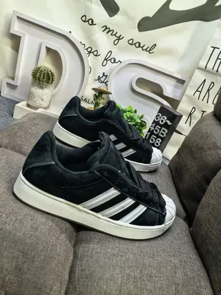 Adidas Superstar Gray Suede Shell-Toe Lifestyle Sneakers 19